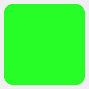 Pegatina Cuadrada Código hexagonal verde neón 00FF00