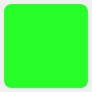 Pegatina Cuadrada Código hexagonal verde neón 00FF00