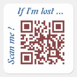 Pegatina Cuadrada Código QR