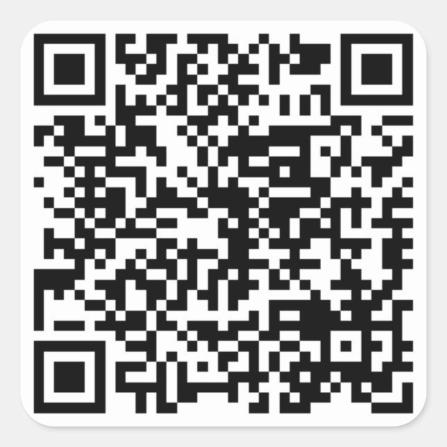 Pegatina Cuadrada Código QR (Anverso)