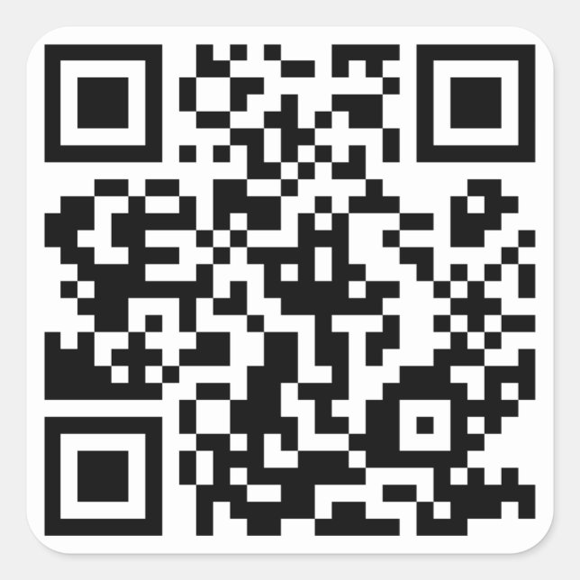 Pegatina Cuadrada Código QR (Anverso)