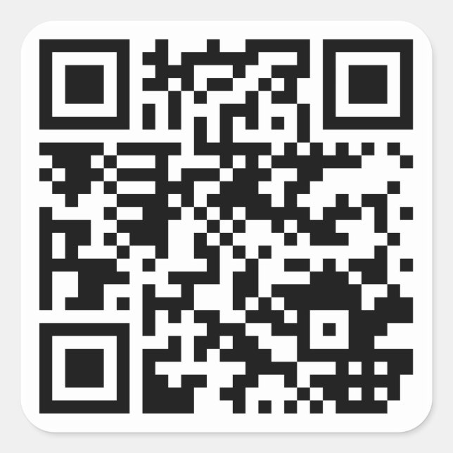 Pegatina Cuadrada Código QR (Anverso)