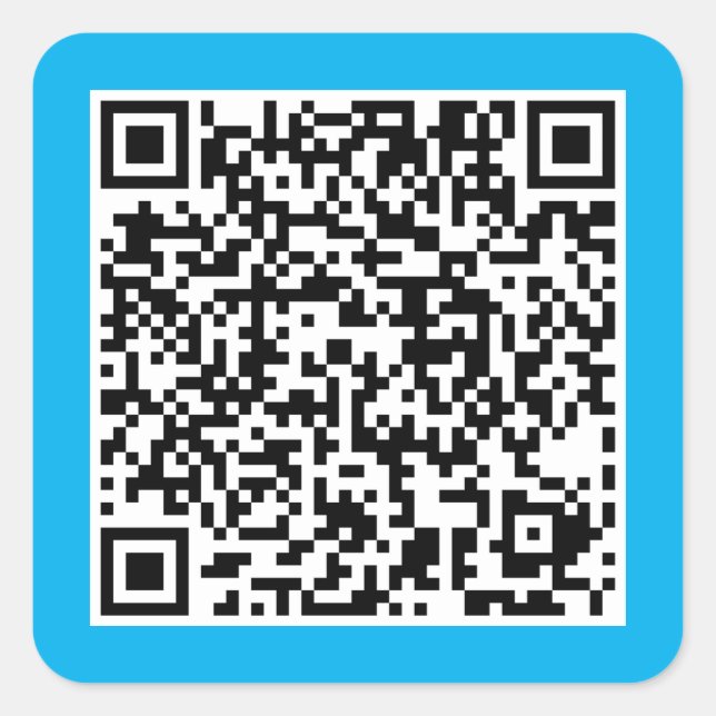Pegatina Cuadrada Código QR (Anverso)
