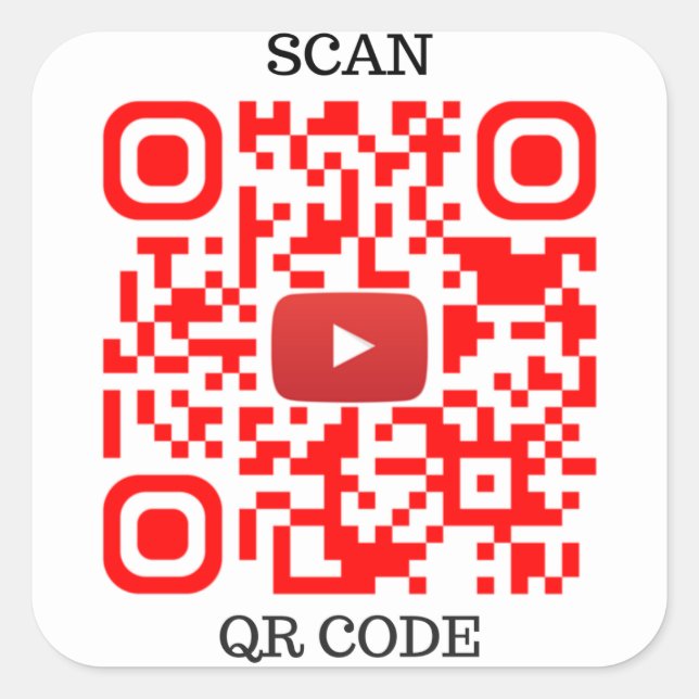 Pegatina Cuadrada Código QR (Anverso)
