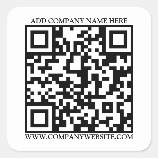 PEGATINA CUADRADA CÓDIGO QR (Anverso)