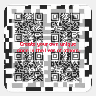 Pegatina Cuadrada Código QR