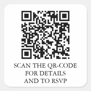 Pegatina Cuadrada Código QR 