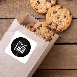 Pegatina Cuadrada Código QR Añadir el logotipo