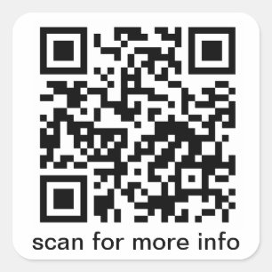 Pegatina Cuadrada Código QR Cuadrado pequeño