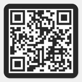 Pegatina Cuadrada Código QR de cumpleaños