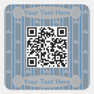 Pegatina Cuadrada Código QR de divertido y divertido para camiones