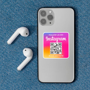 Pegatina Cuadrada Código QR de Instagram