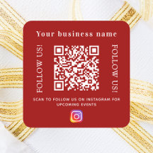 Código qr de Instagram de negocio rojo