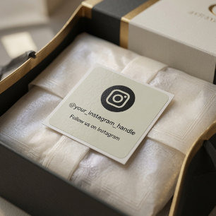 Pegatina Cuadrada Código QR de Instagram Sticker Síguenos Personal
