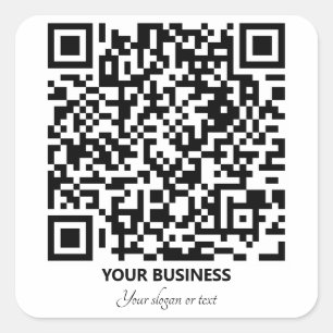 Pegatina Cuadrada Código QR de marketing promocional empresarial