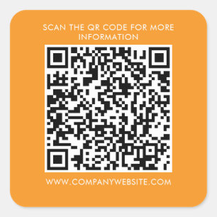 Pegatina Cuadrada Código QR de Marketing Promocional para tu Negocio