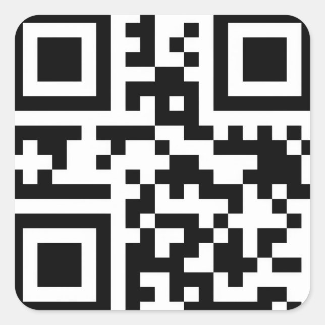 Pegatina Cuadrada Código QR de navidad (Anverso)