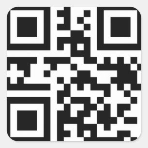 Pegatina Cuadrada Código QR de navidad