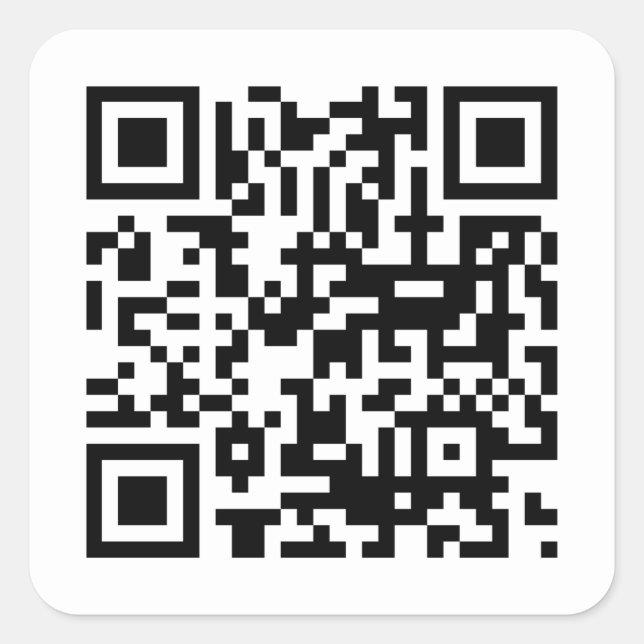 Pegatina Cuadrada Código QR de negocio (Anverso)