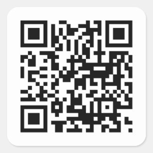 Pegatina Cuadrada Código QR de negocio