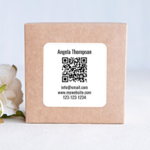 Código QR de negocio blanco personalizado básico