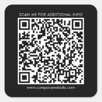 Código QR de negocio y sitio web de la empresa neg
