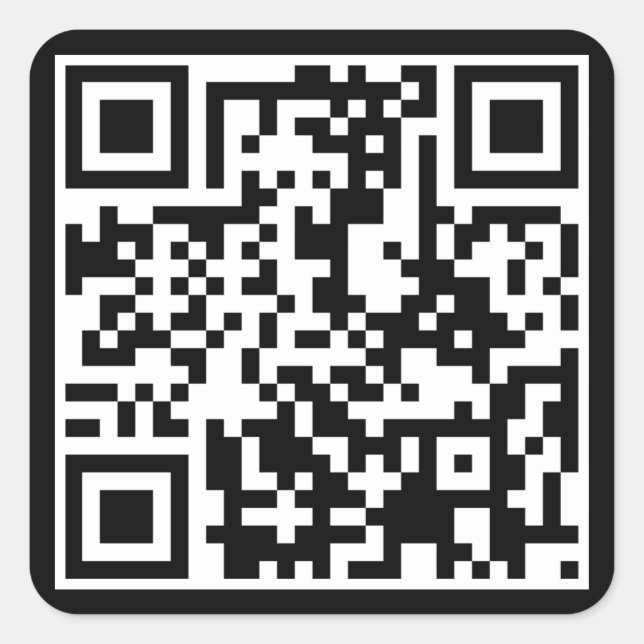 Pegatina Cuadrada código QR de personalizable (Anverso)