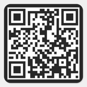 Pegatina Cuadrada código QR de personalizable