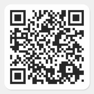 Pegatina Cuadrada código QR de personalizable