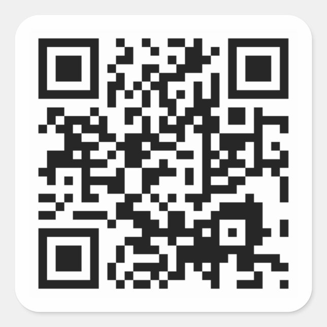 Pegatina Cuadrada código QR de personalizable (Anverso)