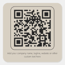 Código QR de Producto de Texto Personalizado Crema