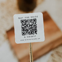 Código QR de tipografía chic para comprarle una be