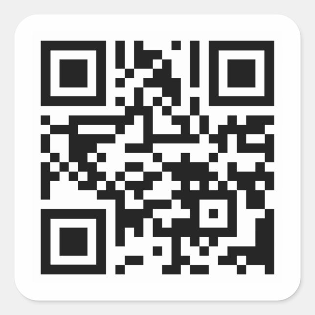 Pegatina Cuadrada Código QR de TVUUC al sitio web (Anverso)