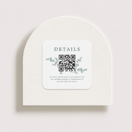 Pegatina Cuadrada Código QR del Boda de Adelaida