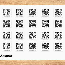 Pegatina Cuadrada Código QR del logotipo empresarial personalizado