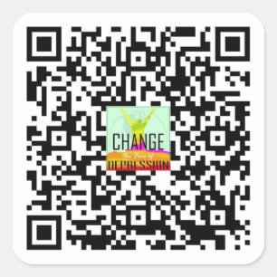 Pegatina Cuadrada Código QR del sitio web CTFOD