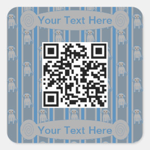 Pegatina Cuadrada Código QR divertido y divertido