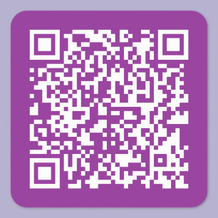Pegatina Cuadrada Código QR instantáneo con la URL de su sitio web