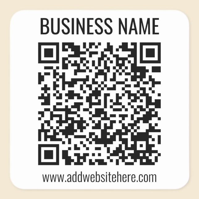 Pegatina Cuadrada Código QR instantáneo (introduzca la dirección URL (Subido por el creador)