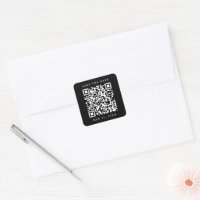 Código QR Matrimonio mínimo Guardar la fecha negro