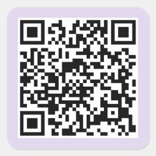 Pegatina Cuadrada Código QR morado