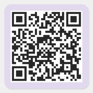 Pegatina Cuadrada Código QR morado