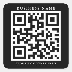 Pegatina Cuadrada Código QR Negocio