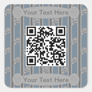 Pegatina Cuadrada Código QR para detectives divertidos y despiadados