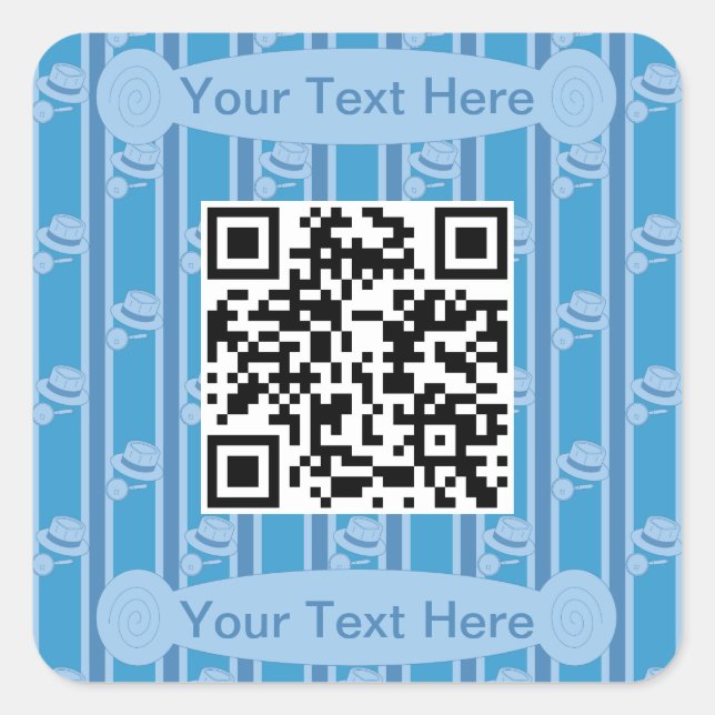Pegatina Cuadrada Código QR para detectives divertidos y despiadados (Anverso)