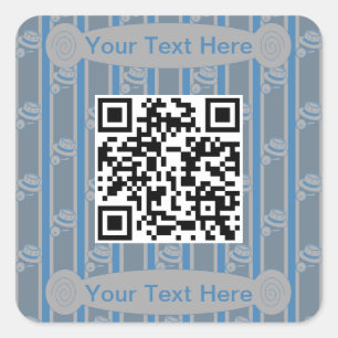 Pegatina Cuadrada Código QR para detectives divertidos y despiadados