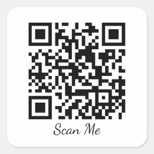Pegatina Cuadrada Código QR para empresas personalizados