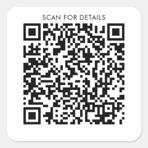 Pegatina Cuadrada Código QR para personal o empresarial
