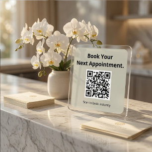 Pegatina Cuadrada Código QR para reservar tu próxima cita