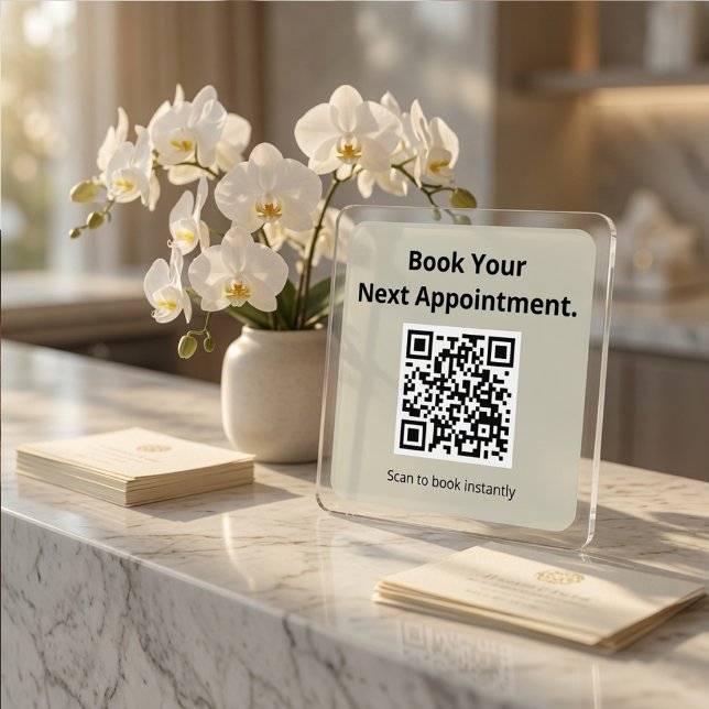 Pegatina Cuadrada Código QR para reservar tu próxima cita (Subido por el creador)